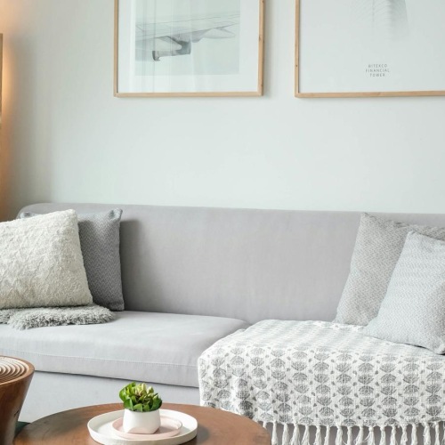 Spacious living areas to recline and recharge a living room with a couch and a coffee table